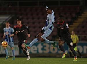 Images Dated 2014 February: Chuba Akpom's Thrilling Performance: Coventry City vs