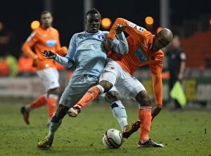 Images Dated 31st January 2012: Clash of the Alexs: Blackpool vs. Coventry City, Npower Championship (31-01-2012, Bloomfield Road)