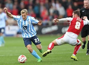 Sky Bet League One - Fleetwood Town v Coventry City - Highbury Stadium Collection: Clash of Captains: Jimmy Ryan (Fleetwood Town) vs George Thomas (Coventry City)