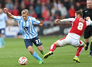 Images Dated 2015 October: Clash of Captains: Jimmy Ryan (Fleetwood Town) vs George Thomas (Coventry City) - Sky Bet League One Rivalry