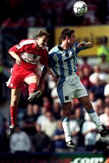 Images Dated 19th August 2000: Clash at the Coventry Stadium: Coventry City vs Middlesbrough - Cedric Roussel vs Colin Cooper