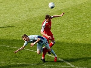 Images Dated 25th April 2015: Clash of the Jameses: Coventry City's Maddison vs Crewe Alexandra's Jones, Sky Bet League One