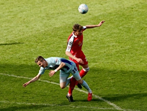 Images Dated 2015 April: Clash of the Jameses: Coventry City's Maddison vs Crewe Alexandra's Jones