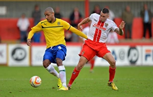 Images Dated 2013 October: Clash at Lamex: Leon Clarke vs