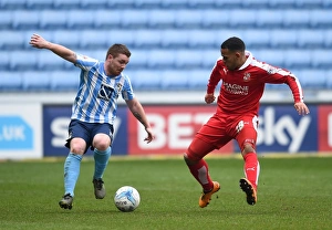 Sky Bet League One - Coventry City V Swindon Town - Ricoh Arena Prints: Clash at Ricoh Arena: Coventry City vs Swindon Town - John Fleck vs Louis Thompson