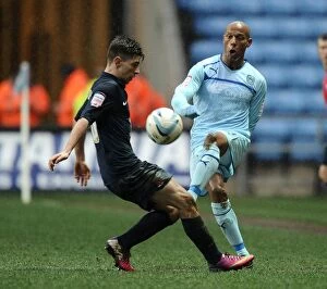 Images Dated 16th March 2013: Clash at the Ricoh Arena: Stewart vs Poole - Coventry City vs Hartlepool United (Npower League One)