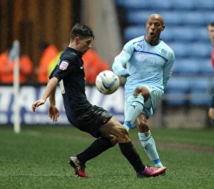 Images Dated 2013 March: Clash at the Ricoh Arena: Stewart vs Poole - Coventry City vs Hartlepool United (Npower League One)