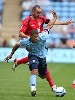 Images Dated 2009 August: Clash at the Ricoh: Coventry City vs. Ipswich Town - Championship Showdown