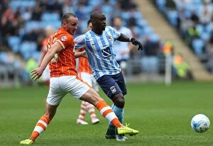 Images Dated 17th October 2015: Clash at the Ricoh: Fortune vs. Aldred - Coventry City vs. Blackpool (Sky Bet League One)
