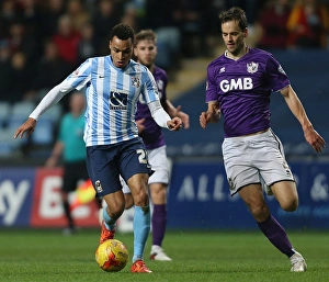 Football Soccer Full Length Prints: Clash of the Stars: Jacob Murphy vs AJ Leitch-Smith - Coventry City vs Port Vale