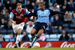 Images Dated 2004: Clash of Titans: Eric Deloumeaux vs Neil Wood - Coventry City vs Burnley (Nationwide League Division One)