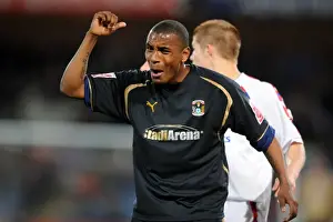 Images Dated 2009 April: Clinton Morrison Leads Coventry City in Championship Battle at Selhurst Park (07-04-2009)