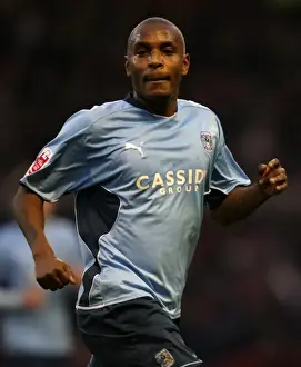 Images Dated 2009 December: Clinton Morrison Leads Coventry City in Championship Clash against Nottingham Forest at City Ground (28-12-2009)