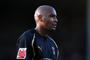 Images Dated 2009 December: Clinton Morrison Leads Coventry City in Championship Clash against Scunthorpe United at Glanford Park (06-12-2009)