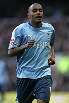Images Dated 2009 December: Clinton Morrison Leads Coventry City Against Nottingham Forest in Championship Clash at City Ground (28-12-2009)