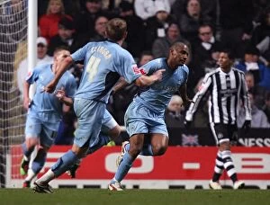 Images Dated 17th February 2010: Clinton Morrison Scores the Opener: Coventry City vs. Newcastle United, Championship 2010