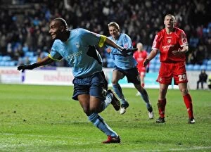 Images Dated 9th January 2010: Clinton Morrison's Hat-Trick: Coventry City's Triumph Over Barnsley in Coca-Cola Championship