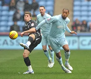 Images Dated 2012: Clive Platt's Determined Battle for Possession: Coventry City vs Ipswich Town