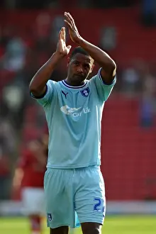 Clive Platt's Heartfelt Applause: Coventry City's Victory at Oakwell Stadium (Barnsley v Coventry City, Npower Football League Championship - 01-10-2011)