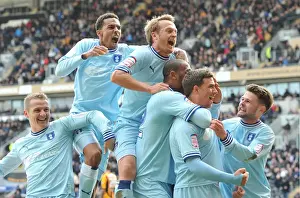 31-03-2012 V Hull City, KC Stadium Prints: Cody McDonald's Double: Coventry City Celebrates at KC Stadium (31-03-2012)