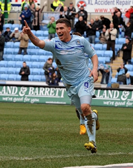 Images Dated 2013 March: Cody McDonald's First Goal: Coventry City's Victory Celebration vs