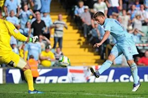 Images Dated 18th August 2012: Cody McDonald's Last-Minute Miss: Coventry City vs. Yeovil Town, League One