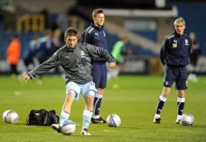 01-11-2011 v Millwall, The Den Collection: Cody McDonald's Pre-Match Focus: Coventry City's Training at The Den before Millwall Clash