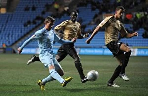 Images Dated 12th March 2013: Cody McDonald's Strike at Ricoh Arena: Coventry City vs Colchester United (Npower League One)