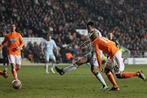 31-01-2012 v Blackpool, Bloomfield Road Collection: Connor Thomas Scores the Game-Winning Goal for Coventry City Against Blackpool (31-01-2012)