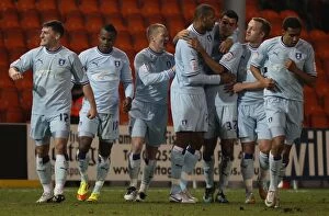 31-01-2012 v Blackpool, Bloomfield Road Collection: Conor Thomas's Game-Winning Goal: Coventry City's Triumph at Bloomfield Road