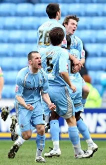 08-03-2008 v Norwich City Collection: Coventry City Celebrates Jay Tabbs Goal Against Norwich City in Coca-Cola Championship (08-03-2008)