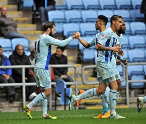 Images Dated 2014 October: Coventry City Celebrates Second Goal vs. Peterborough United in Sky Bet League One