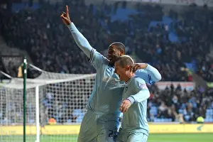 Images Dated 5th November 2011: Coventry City: Clive Platt and Gary McSheffrey Celebrate Second Goal Against Southampton (Npower Championship)