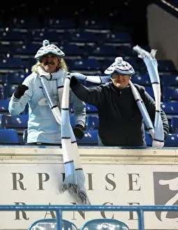 Images Dated 18th October 2011: Coventry City Fans at Elland Road: A Sea of Passion during the Npower Championship Match against Leeds United