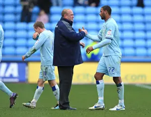 Images Dated 2012 February: Coventry City FC: Andy Thorn and Clive Platt's Championship-Winning Moment (25-02-2012 vs Barnsley)