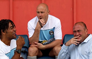 Images Dated 2012 July: Coventry City FC: Andy Thorn and Coaches Shaw and Carsley at Pre-Season Friendly against Hinckley United