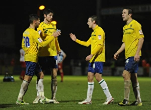Stevenage V Coventry City : Lamex Stadium : 26-12-2012 Prints: Coventry City FC: Celebrating Victory at Lamex Stadium - Bailey
