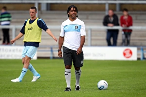 Images Dated 14th July 2012: Coventry City FC: Coach Richard Shaw at Pre-Season Friendly Training with Hinckley United at De Montfort Park