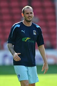 Images Dated 1st October 2011: Coventry City FC: David Bell's Pre-Match Routine at Oakwell Stadium vs Barnsley