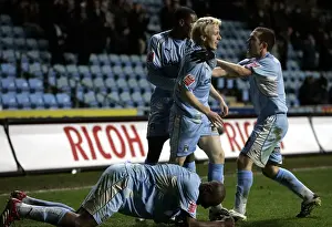 Images Dated 2007: Coventry City FC: Dele Adebola's Goal Celebration vs Ipswich Town in Coca-Cola Championship (2007)