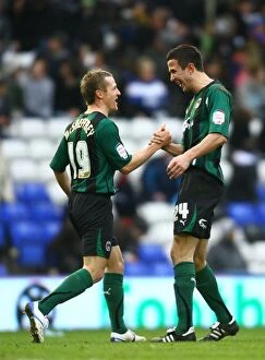 Images Dated 29th January 2011: Coventry City FC: Double Delight - Celebrating a FA Cup Fourth Round Double Strike Against