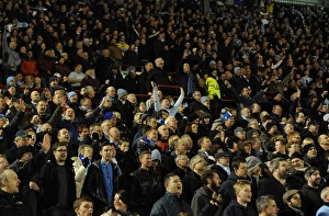 Images Dated 2014 January: Coventry City FC Fans Euphoric Moment: FA Cup Upset Against Barnsley at Oakwell Stadium