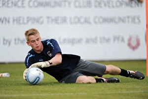 Images Dated 2012 July: Coventry City FC: Lee Burge in Pre-Season Action at Nuneaton Town's Liberty Way Stadium