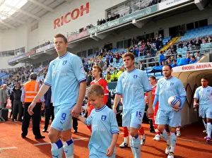 Images Dated 2011 September: Coventry City FC: Lukas Jutkiewicz and Matchday Mascot Kick-Off at Ricoh Arena vs