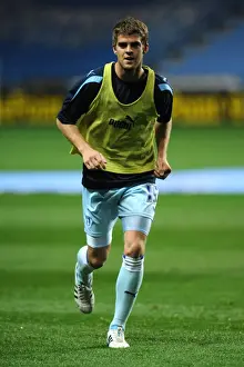 Images Dated 27th September 2011: Coventry City FC: Martin Cranie's Pre-Match Focus at Ricoh Arena vs Blackpool (Npower Championship)