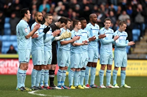 Images Dated 2013 January: Coventry City FC: A Minute's Silence for Michelle Ridley Before Npower League One Match vs