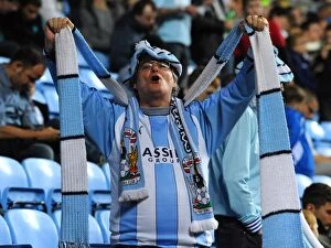 Images Dated 27th September 2011: Coventry City FC: Passionate Fan Support at Ricoh Arena vs Blackpool (Npower Championship, 2011)