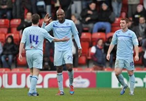 Images Dated 27th October 2012: Coventry City FC: Triumphant Celebration After Winning Against Leyton Orient in Npower League One