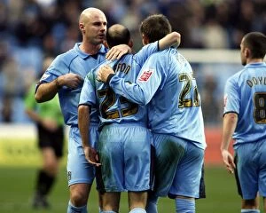 Images Dated 9th December 2006: Coventry City FC: Triumphant Moment - Colin Cameron, Robert Page