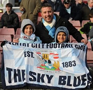 Images Dated 2nd January 2012: Coventry City FC: Unwavering Support at Npower Championship Clash vs. West Ham United (02-01-2012)